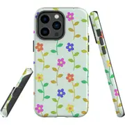 For iPhone 14 Pro Max Case Tough Protective Cover, Colourful Flowers