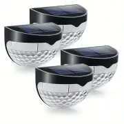NNETM Illuminate Your Holidays: 4-Pack Solar Fence Lights for Festive Deck Decoration