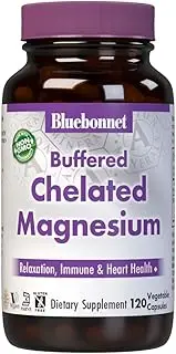 Bluebonnet Albion Chelated Buffered Magnesium 200 mg, 120 Vegetarian Capsules, 120 Count
