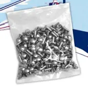100x L/16mm 3/16" Dia Alu Brazier Head Solid Rivet Fastener Soft Trailer Repair