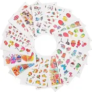Labymos 18 Sheets Nail Sticker Set Mixed Flower Pattern Nail Paper Tip Nail Art Styling Set DIY Water Transfer