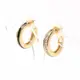 [二手] 【日本直送】 中古Christian Dior[B]耳環耳釘 鍍金 萊茵石 金色 透明 黑色