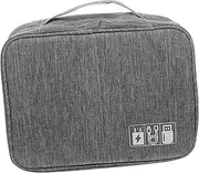Portable Electronics Organizer Case Stylish with Ample Storage for Chargers Cables Accessories Lightweight Modern Design for Travel Grey