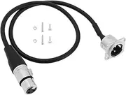 VGOL XLR Patch Panel Solderless XLR Panel Mount for Stagebox Mountable XLR Male to XLR Female
