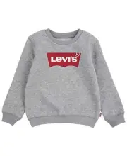 Baby Boys’ Levi's $28 Gray Sweatshirt with Red Batwing Logo Size 24 Months NWT