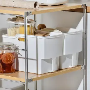 生活倉庫~廚房櫥柜加厚高處高位塑筐整理箱帶手柄把手收納盒雜物儲物置物箱