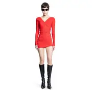 [BALENCIAGA] Draped Dress in Light Jersey Red
