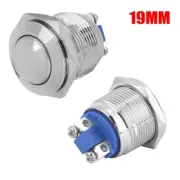 Silver Momentary Switch Stainless Steel Waterproof 12v Automobiles IP67