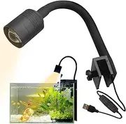 Small Clip Lamp for Aquarium, Clip Lamp for Aquarium, Small USB Rotating Clip Light Aquarium - Improve the Visual Experience of Open Terrarium, Soft Light for Living Room, Hotel
