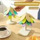 Tree Design Stand Insulation Pad Set Six Leaf Grass Coaster Dining Table Gift