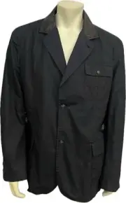 Roberto Cavalli Class Men's Black Jacket with Leather Trim Size 22 Retail $1490