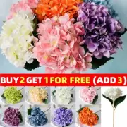 Artificial Hydrangea Fake Silk Flowers Bouquet Wedding Home Garden Decor HOT AU