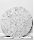 Natural White Quartz Coffee Table Top, Round Quartz Table For Home Decor