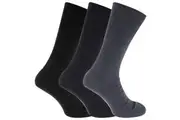 Mens Big Foot Non Elastic Diabetic Socks (3 Pairs) (Shades Of Blue) (UK 6-11 EURO 39-45)