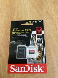 在飛比找Yahoo!奇摩拍賣優惠-Sandisk extreme pro 32GB-micro