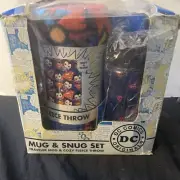 2 PIECE DC COMICS Super Man MUG & SNUG SET TRAVELER MUG & COZY FLEECE THROW NEW