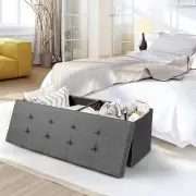 CostwayFabric Folding Storage Ottoman with Divider for Entryway