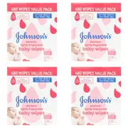 1920pc Johnsons Soft Cloth Baby Wipes No More Tears Tissue Lightly Fragranced
