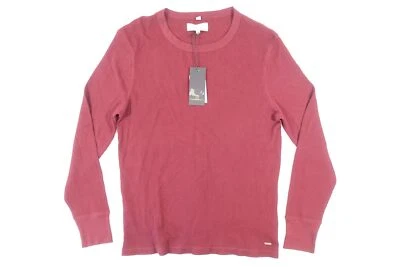 FARRELL FR095 BURGUNDY BORDEAUX RED XL WAFFLE SWEATER MENS NWT NEW
