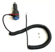 CAR Coiled Power Cord with USB for Escort Redline 360c Laser Radar Detector