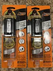 Gorilla Glue 2 Part Epoxy, 5 Minute Set, .85oz Syringe, Clear 2 Pack