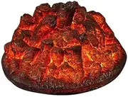 Electric Fireplace 15.5" Log Set, Round Electric Fireplace Cassette Insert, Realistic Resin Logs LED Ember Bed Modern Home Decor ﻿ Fireplace Heater