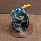 Backflow Incense Burner Ceramic Incense Holder for Bathroom Cabinet Mantel
