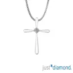 【JUST DIAMOND】9分18K金十字架鑽石吊墜-自信(不含鍊)