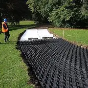 Outdoor Garden Ground Grid Stabilizer Gravel Grid 2 Inch, Grid for Retaining Walls/Driveways/Subgrade Work(3x9 m/10x30 ft)