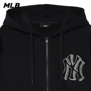 【MLB】大Logo拉鍊連帽外套 紐約洋基隊(3ATRB0334-50BKS)