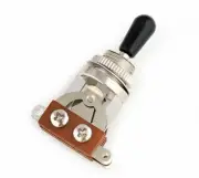 3 Way Toggle Switch Chrome with Black Cap for Les Paul Guitar