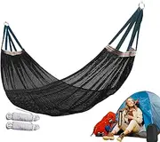 Hammocks for Outside | Mesh Hammock Swing for Camping - Lightweight Outdoor Furniture Tree Swing for Balcony Patio Relaxation Travel Backpacking Backyard Hiking Vacations
