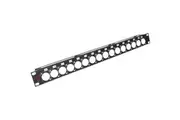 1Ru 16 Chan Pre Punched Panel Rack D Mount XLR Connectors