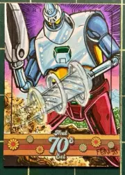 SHOGUN WARRIORS - GETTER ROBO TWO/ JAGUAR 2.5" x 3.5" HOMAGE SKETCH CARD