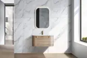 NEW 900mm BATHROOM VANITY SOFT CLOSING DRAWERS & WOOD GRAIN FINISH