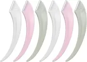 6PCs Eyebrow Shaver Razor for Women Face Stainless Steel Facial Hair Removal Compact Portable for Travel and Daily Use