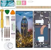 (Without Fingerprint) LCD Display Assembly for Samsung Galaxy S22 Ultra SM-S908U, S908U1, S908B, S908B/DS, S908W, S908N, S9080, S908E, S908E/DS Screen Replacement kit (Black)
