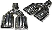 Compatible For Benz Exhaust Tip C-Class E-Class S-Class W204 W212 W221 Upgrade C63 AMG Oval Four Outlet Welded Muffler Tail tip(10mm)