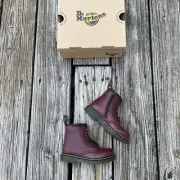 Dr Martens AirWair Brooklee Boots Cherry Red Softy T Core Kids Toddler Size 9 US