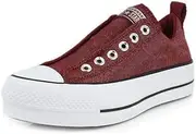 [Converse] Womens Chuck Taylor All Star Final Frontier Platform Slip Back Alley Brick/White/Black Sneaker - 8.5