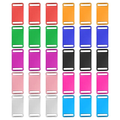 30 Pack Metal Blank Tags Pet ID Tags 10 Color Aluminum Blank Engraving Tags