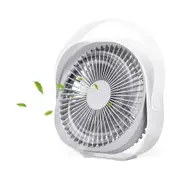 Mini Small Electric Fan, Portable USB Charging Personal Fans for Home Office (White)