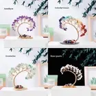 Crystal Tree Natural Desk Decoration Mini Crystal Feng Shui Tree Stone Decor