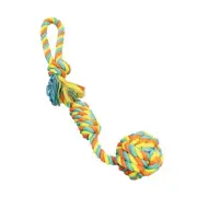 18 Inch BIG Dog Toy Twisted Knot Ball Tug Interactive Colorful Fetch Tug Play