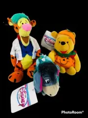 Disney Store Plush • Halloween Pumpkin Winnie The Pooh • Dino Eeyore • Tigger