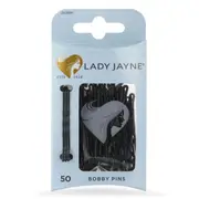Lady Jayne Bobby Pins Black 4.5cm 50 Pack