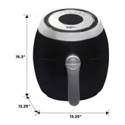Total Chef Electric Air Fryer 3.8-Qt w/ Touchscreen Control in Black/Silver