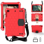 Catzon Hive iPad Case For iPad Mini 1/2/3/4/5 Durable Stand Cover With Shoulder Strap-RedBlack