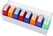 Folpus 8X Teacher Stamps Set Parent Self Inking Encouraging Motivational Colorful Set for Review Homework School Feedback Motivation