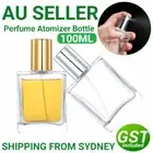1or2x 100ML Refillable Perfume Atomizer Empty Flat Glass Spray Bottle Containers